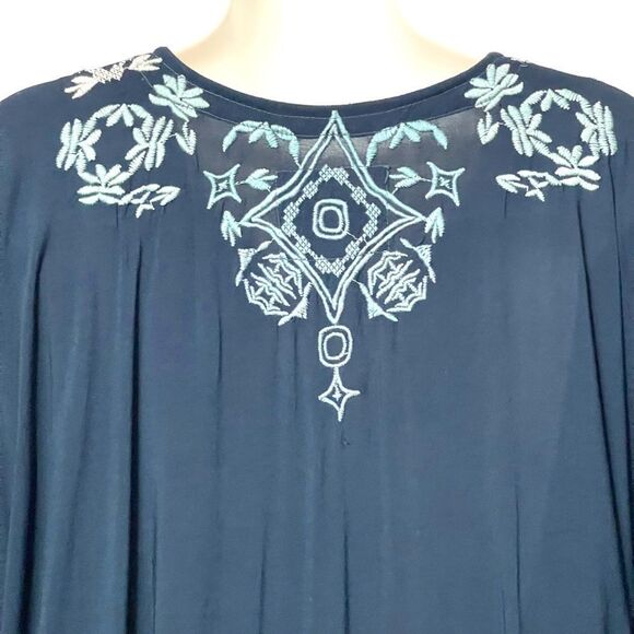 JOHNNY WAS BIYA Boho Embroidered Tunic Top XL - Picture 7 of 9